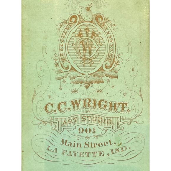 Antique CDV Carte de Visite Photography Sepia CC Wright Well Dressed Woman SEE - Picture 4 of 5